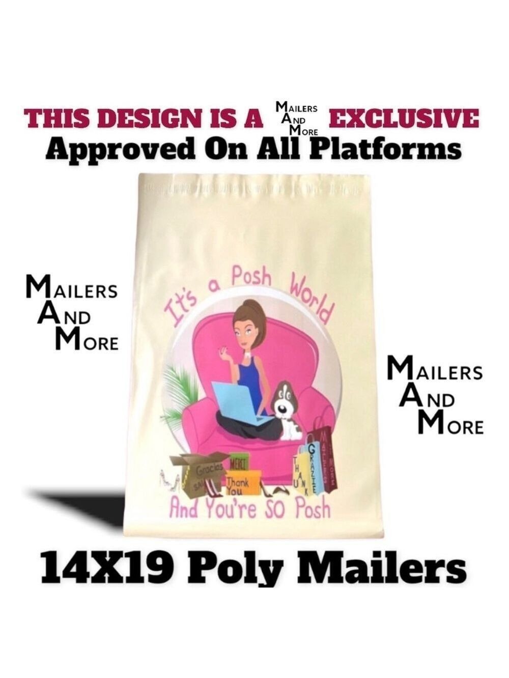 25 14X19 Posh World Poly Mailers PRICE IS FIRM - Picture 8 of 12